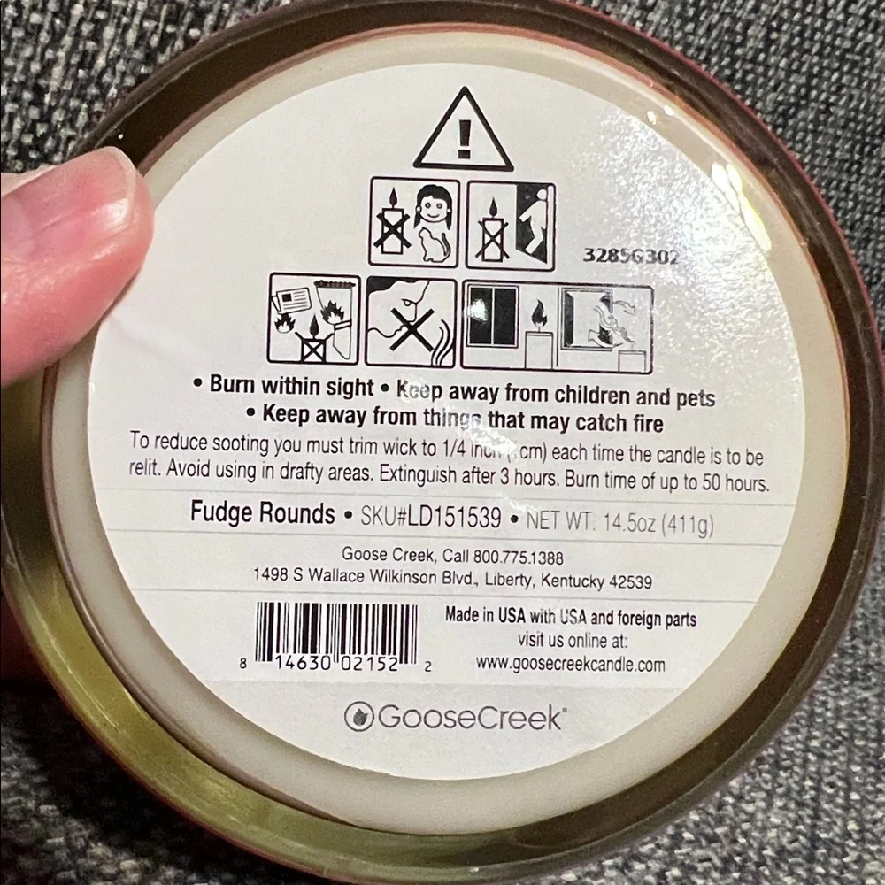 NWT Goose Creek Fudge Rounds Little Debbie 3-Wick Candle